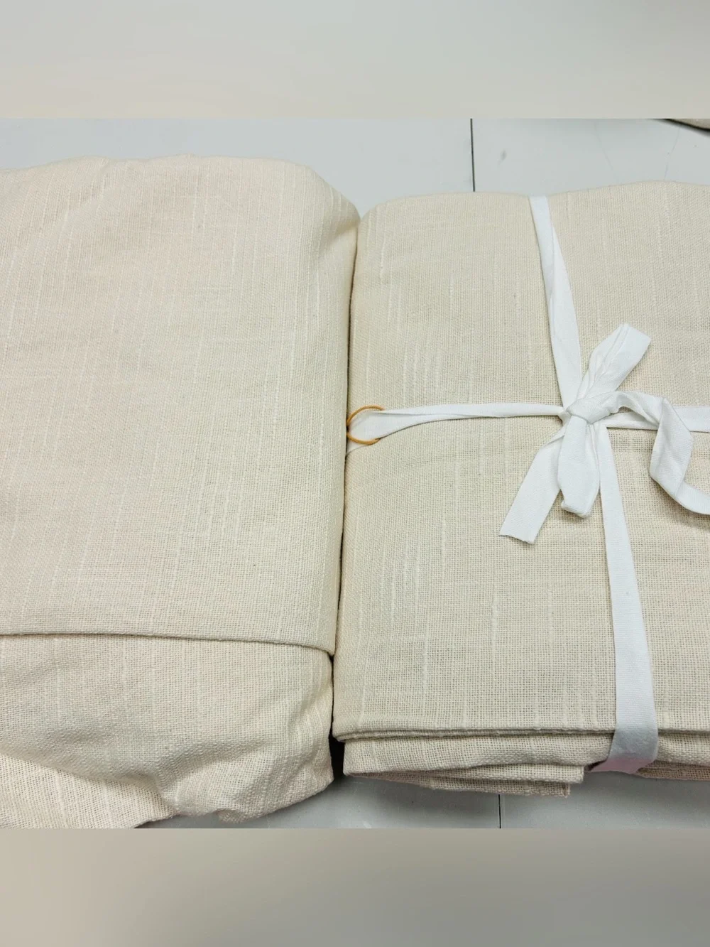 QUINCE Set Of 2 48x96 Cotton Slub Curtains Natural 0374